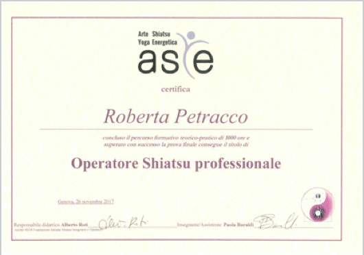 Roberta Petracco operatore shiatsu professionale